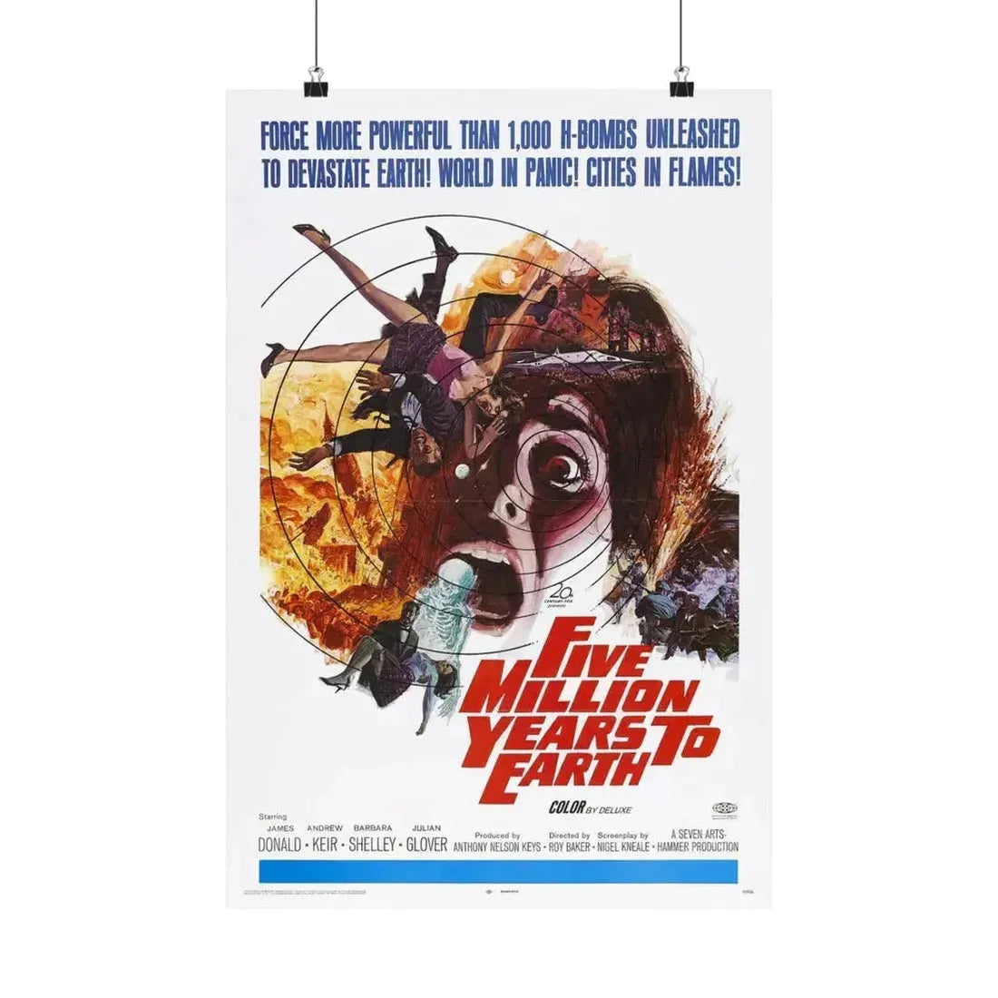 FIVE MILLION MILES TO EARTH (QUATERMASS AND THE PIT) 1967 - Paper Movie Poster 16″ x 24″ Matte - The Sticker Space