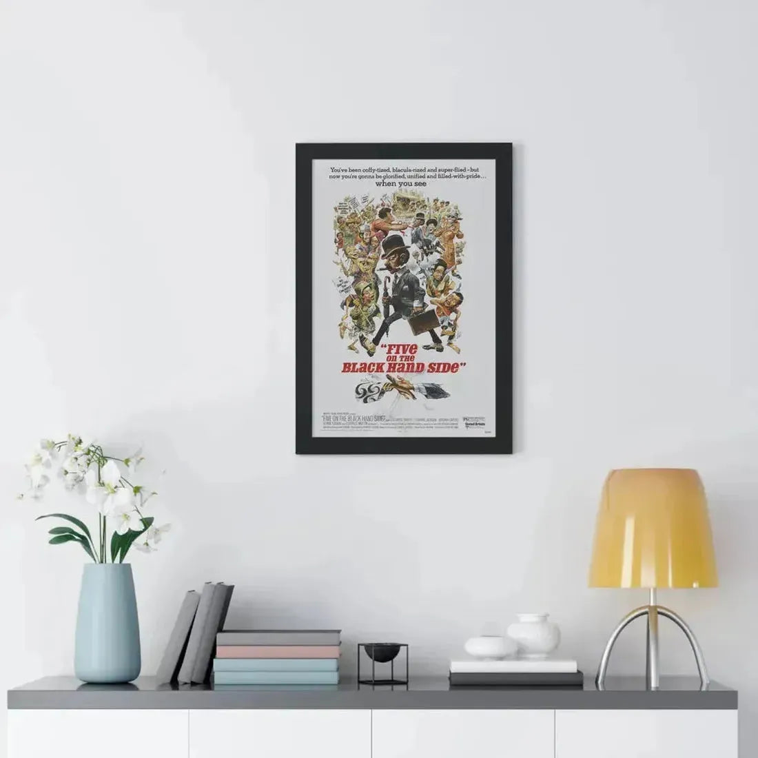 FIVE ON THE BLACK HAND SIDE 1973 - Framed Movie Poster - The Sticker Space
