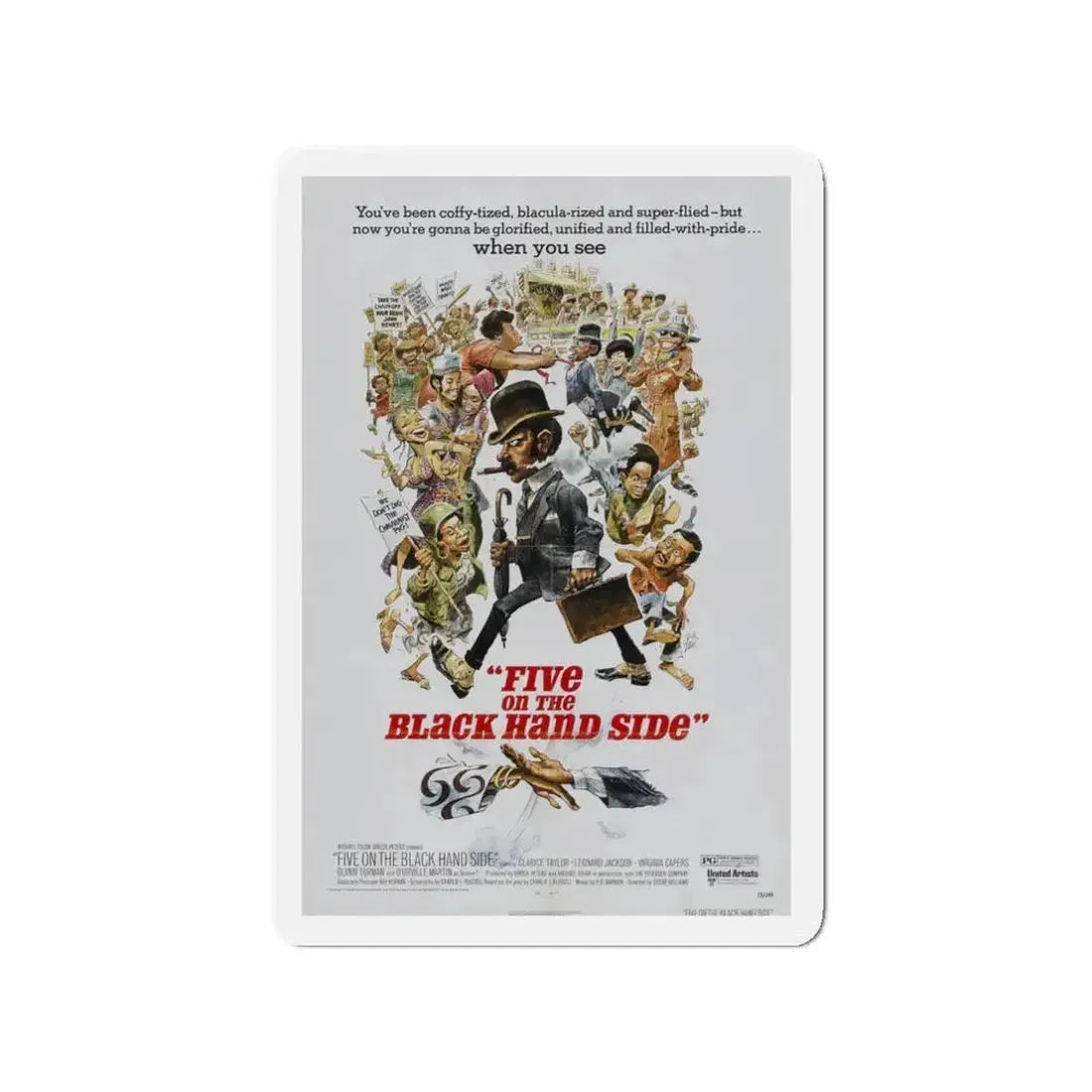 FIVE ON THE BLACK HAND SIDE 1973 Movie Poster - Refrigerator Magnet - The Sticker Space