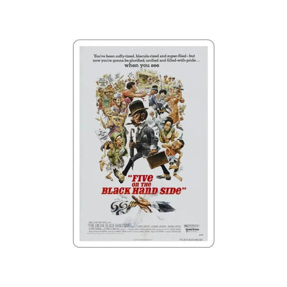 FIVE ON THE BLACK HAND SIDE 1973 Movie Poster STICKER Vinyl Die-Cut Decal 3 Inch - The Sticker Space