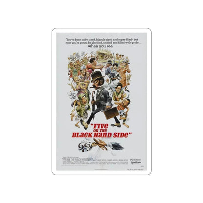 FIVE ON THE BLACK HAND SIDE 1973 Movie Poster STICKER Vinyl Die-Cut Decal 3 Inch - The Sticker Space