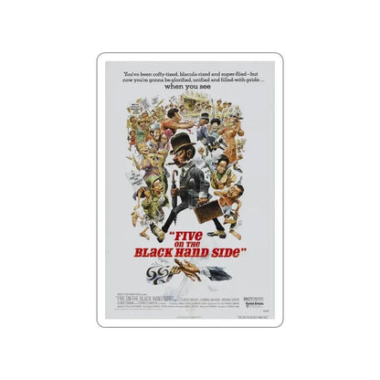FIVE ON THE BLACK HAND SIDE 1973 Movie Poster STICKER Vinyl Die-Cut Decal 5 Inch - The Sticker Space