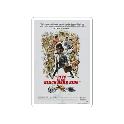 FIVE ON THE BLACK HAND SIDE 1973 Movie Poster STICKER Vinyl Die-Cut Decal - The Sticker Space