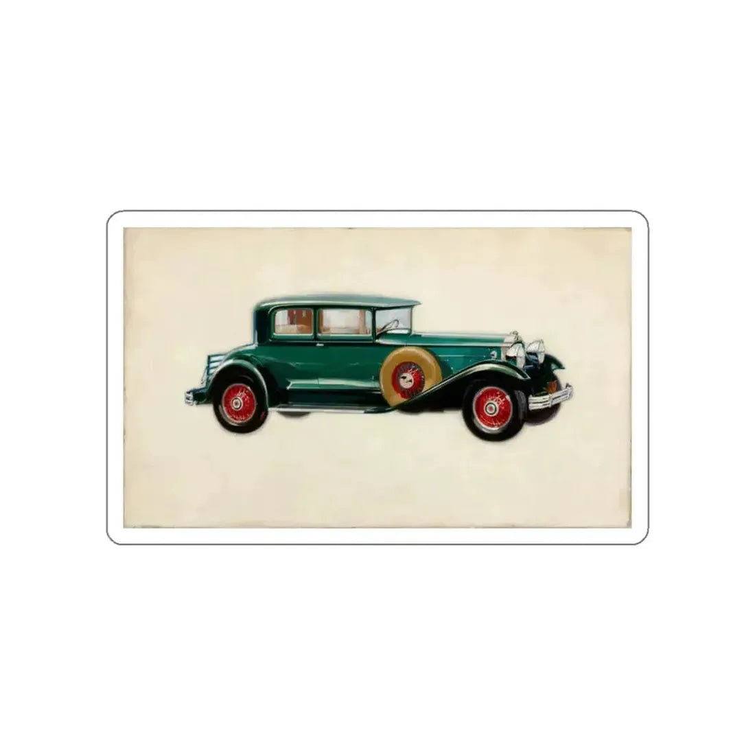 Five Passenger Coupe, automobile ad illustration (Magazine Illustration) STICKER Vinyl Die-Cut Decal - The Sticker Space