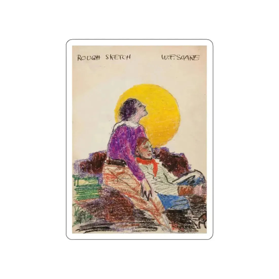 Five story illustrations (5) (Magazine Illustration) STICKER Vinyl Die-Cut Decal White Die-Cut 2 Inch - The Sticker Space