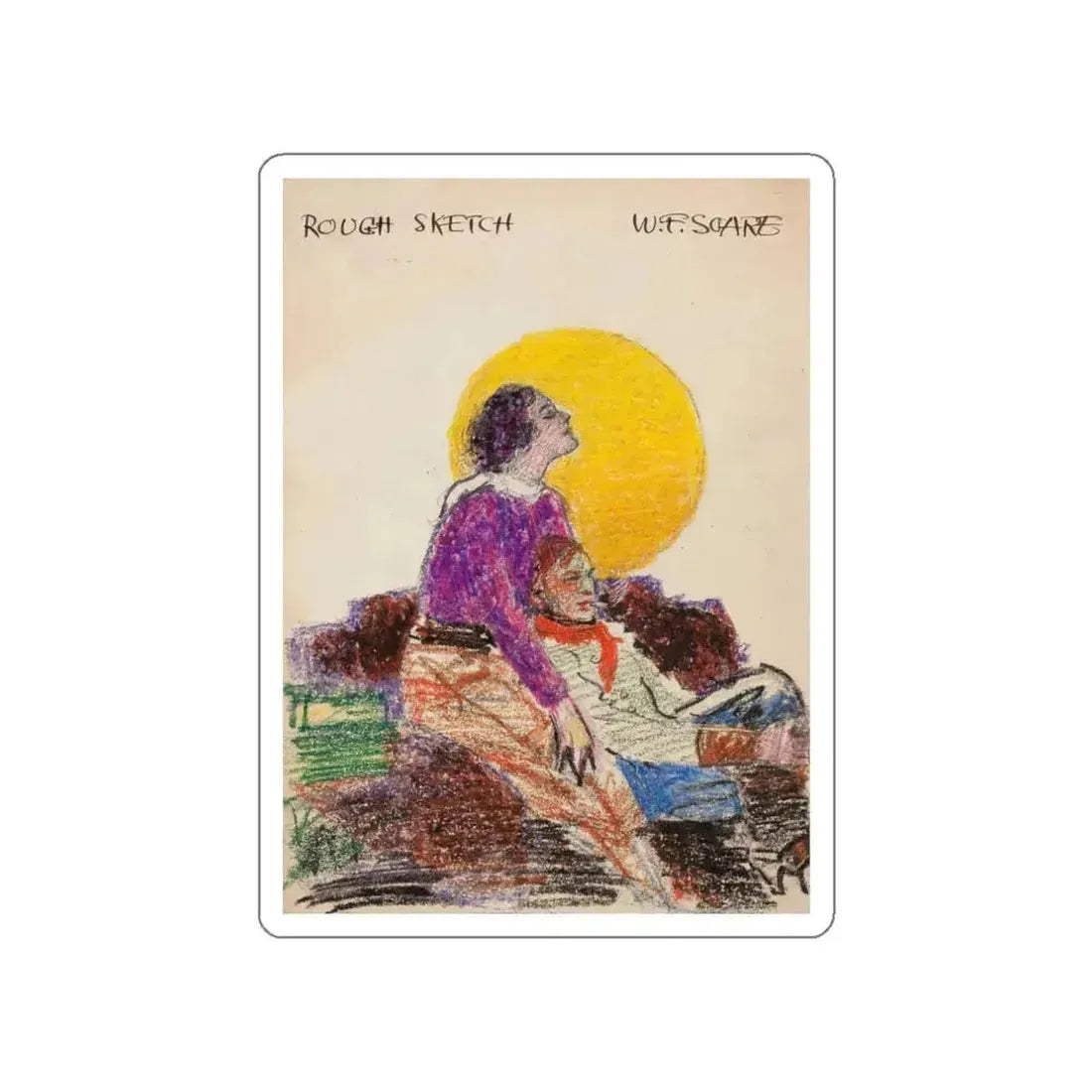 Five story illustrations (5) (Magazine Illustration) STICKER Vinyl Die-Cut Decal White Die-Cut 3 Inch - The Sticker Space