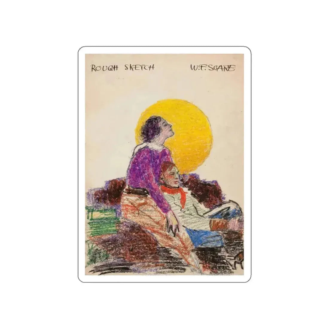 Five story illustrations (5) (Magazine Illustration) STICKER Vinyl Die-Cut Decal White Die-Cut 4 Inch - The Sticker Space