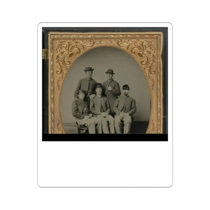 Five Unidentified Soldiers in Union Uniforms (U.S. Civil War) STICKER Vinyl Kiss-Cut Decal 3 Inch White - The Sticker Space