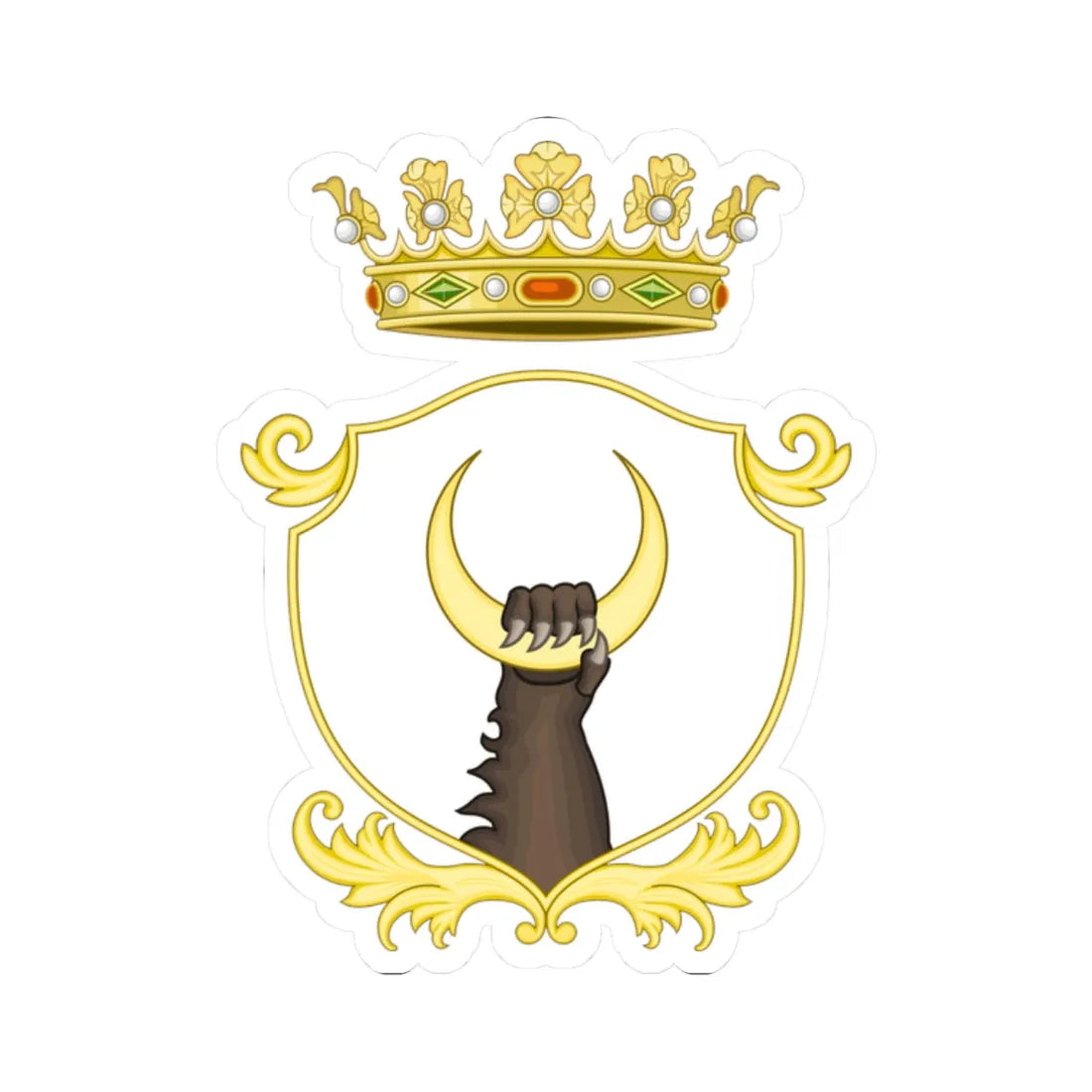 Fivizzano-Stemma (Italy) (Coat of Arms) STICKER Vinyl Kiss-Cut Decal 2 Inch White - The Sticker Space