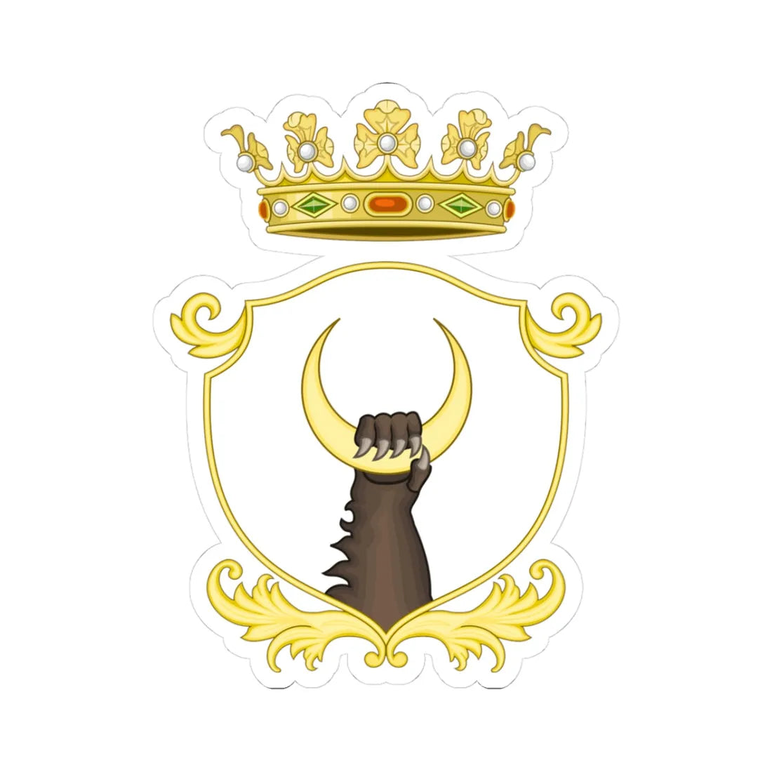 Fivizzano-Stemma (Italy) (Coat of Arms) STICKER Vinyl Kiss-Cut Decal 3 Inch White - The Sticker Space