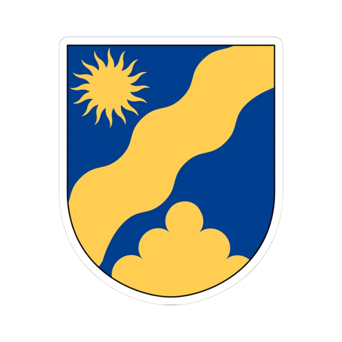Fjällsjö vapen (Sweden) (Coat of Arms) STICKER Vinyl Kiss-Cut Decal 3 Inch White - The Sticker Space
