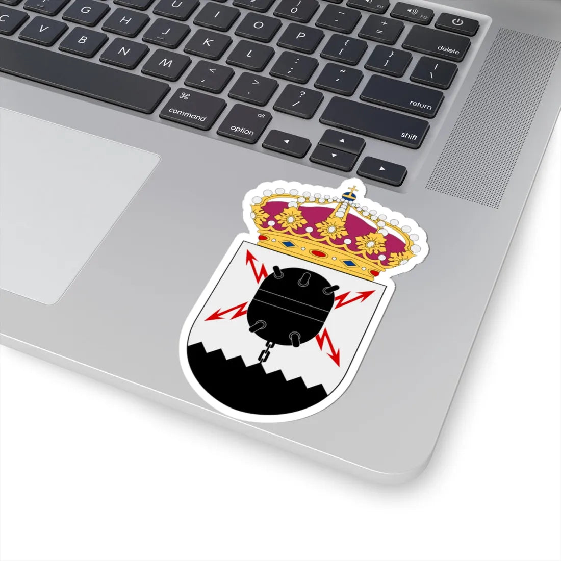 Fjärde minkrigsflottiljen vapen (Sweden) (Coat of Arms) STICKER Vinyl Kiss-Cut Decal - The Sticker Space