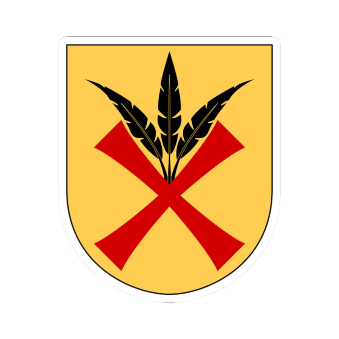 Fjäre vapen (Sweden) (Coat of Arms) STICKER Vinyl Kiss-Cut Decal 2 Inch White - The Sticker Space