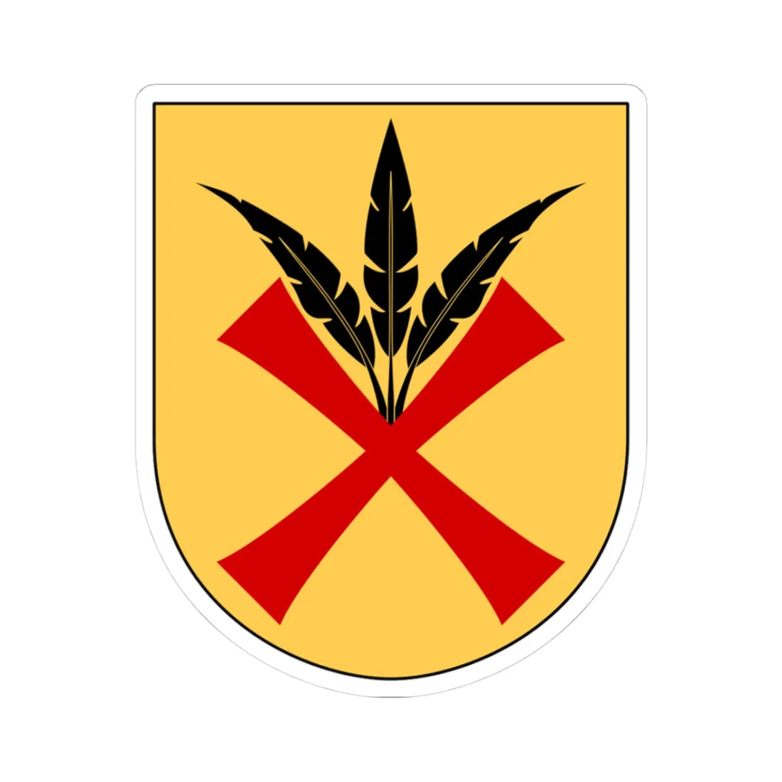 Fjäre vapen (Sweden) (Coat of Arms) STICKER Vinyl Kiss-Cut Decal 3 Inch White - The Sticker Space