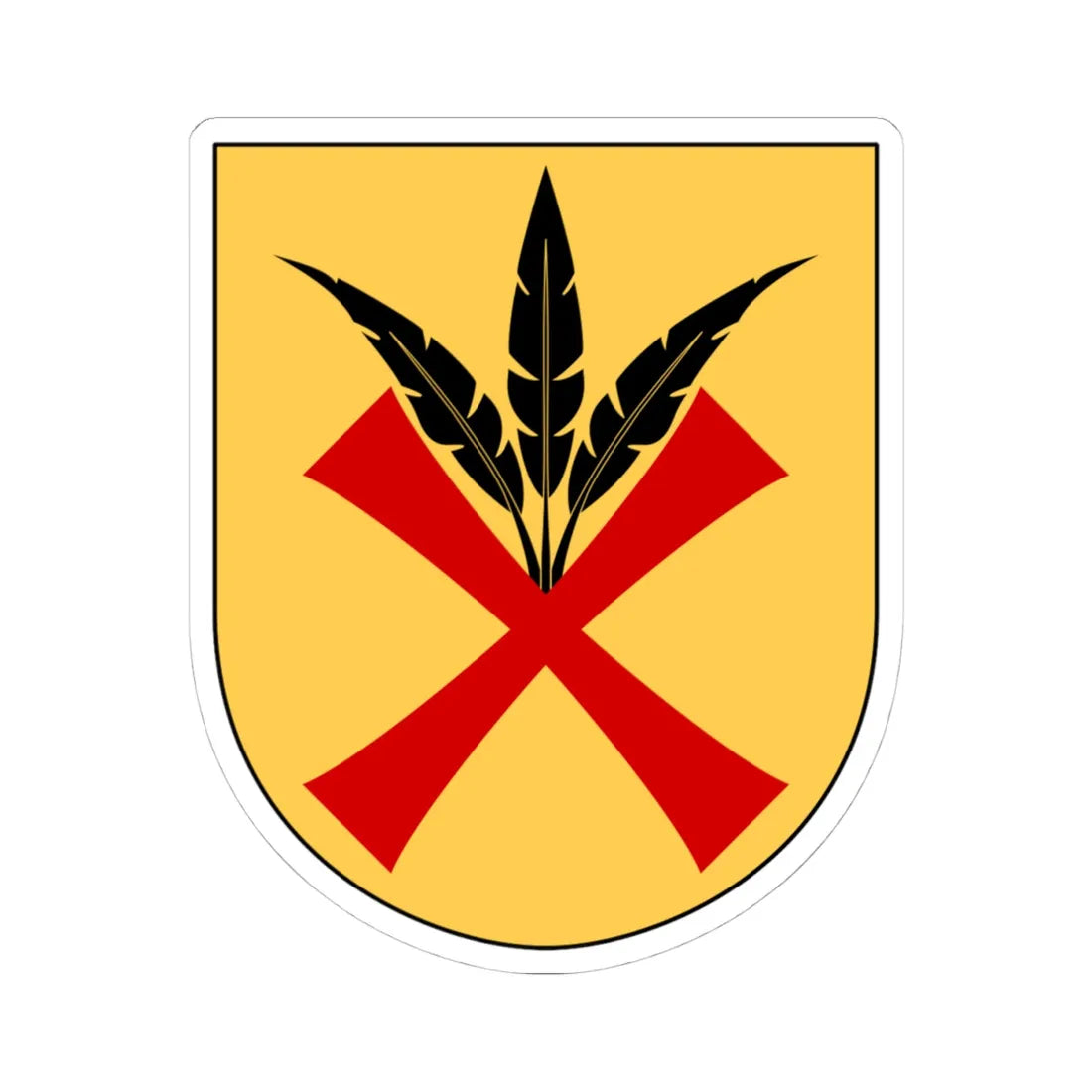 Fjäre vapen (Sweden) (Coat of Arms) STICKER Vinyl Kiss-Cut Decal 4 Inch White - The Sticker Space
