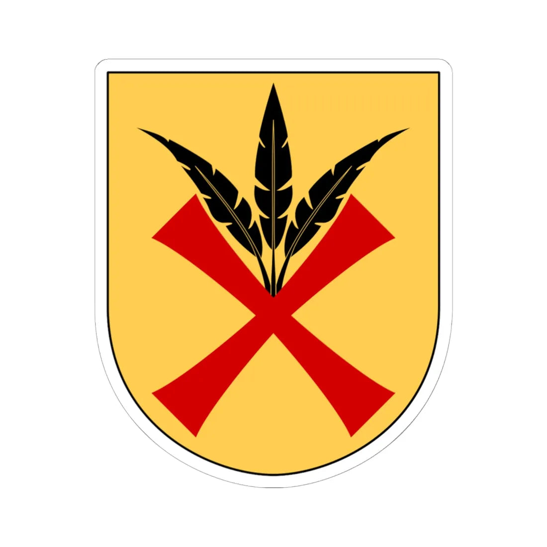 Fjäre vapen (Sweden) (Coat of Arms) STICKER Vinyl Kiss-Cut Decal 6 Inch White - The Sticker Space