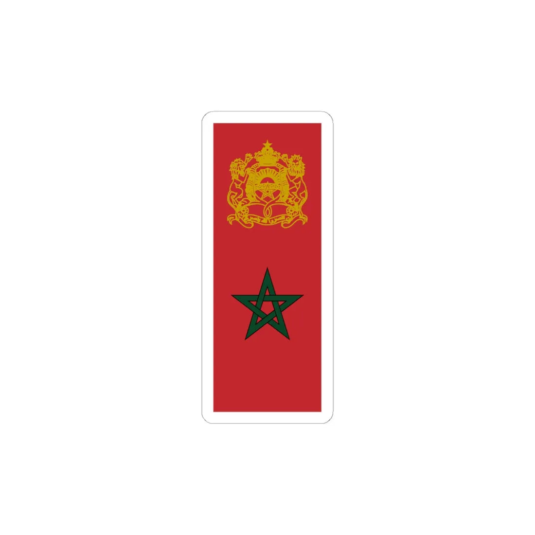 Flag and COA of Morocco (Morocco) STICKER Vinyl Kiss-Cut Decal 6 Inch White - The Sticker Space