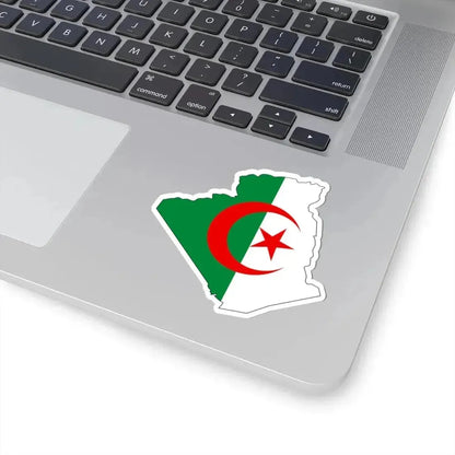 Flag and map of Algeria (Algeria) STICKER Vinyl Kiss-Cut Decal - The Sticker Space