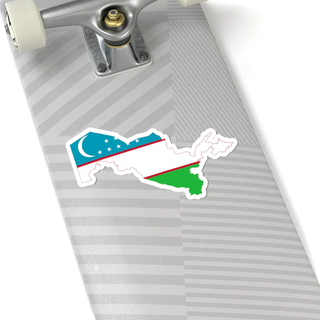 Flag and map of Uzbekistan (Uzbekistan) STICKER Vinyl Kiss-Cut Decal - The Sticker Space