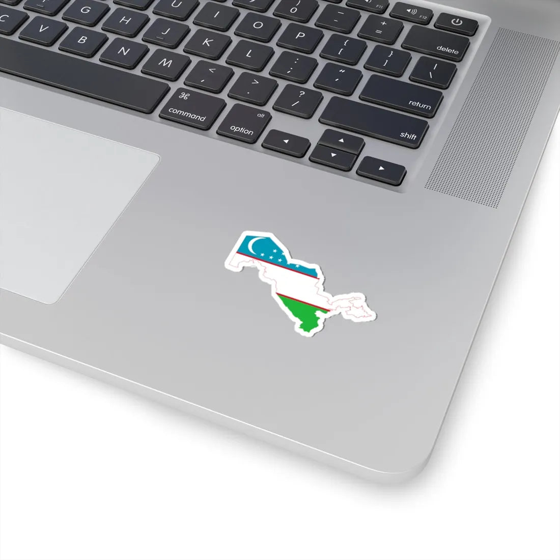 Flag and map of Uzbekistan (Uzbekistan) STICKER Vinyl Kiss-Cut Decal - The Sticker Space