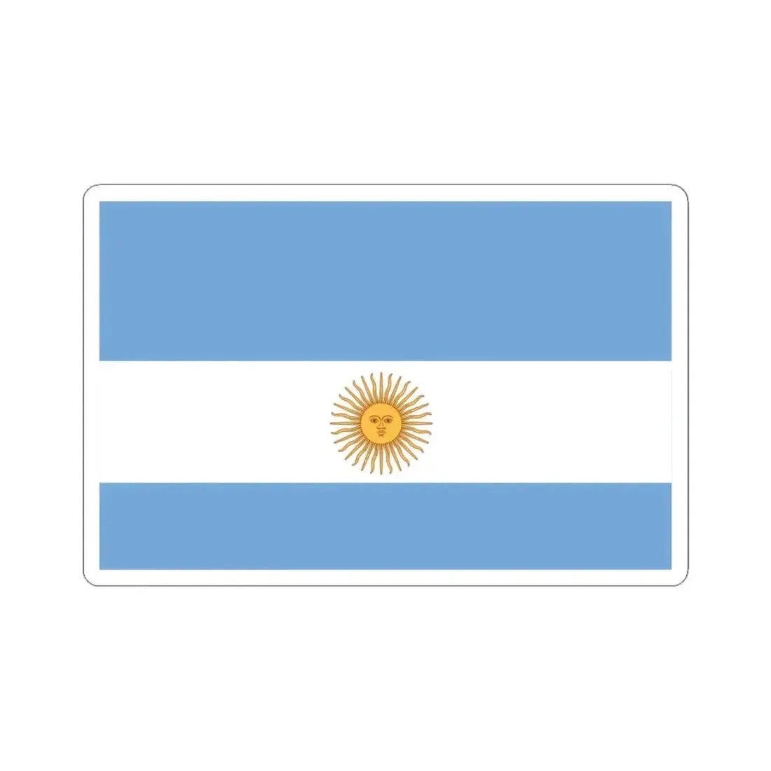 Flag de Marina Argentina 1818 (Argentina) STICKER Vinyl Kiss-Cut Decal 6 Inch White - The Sticker Space