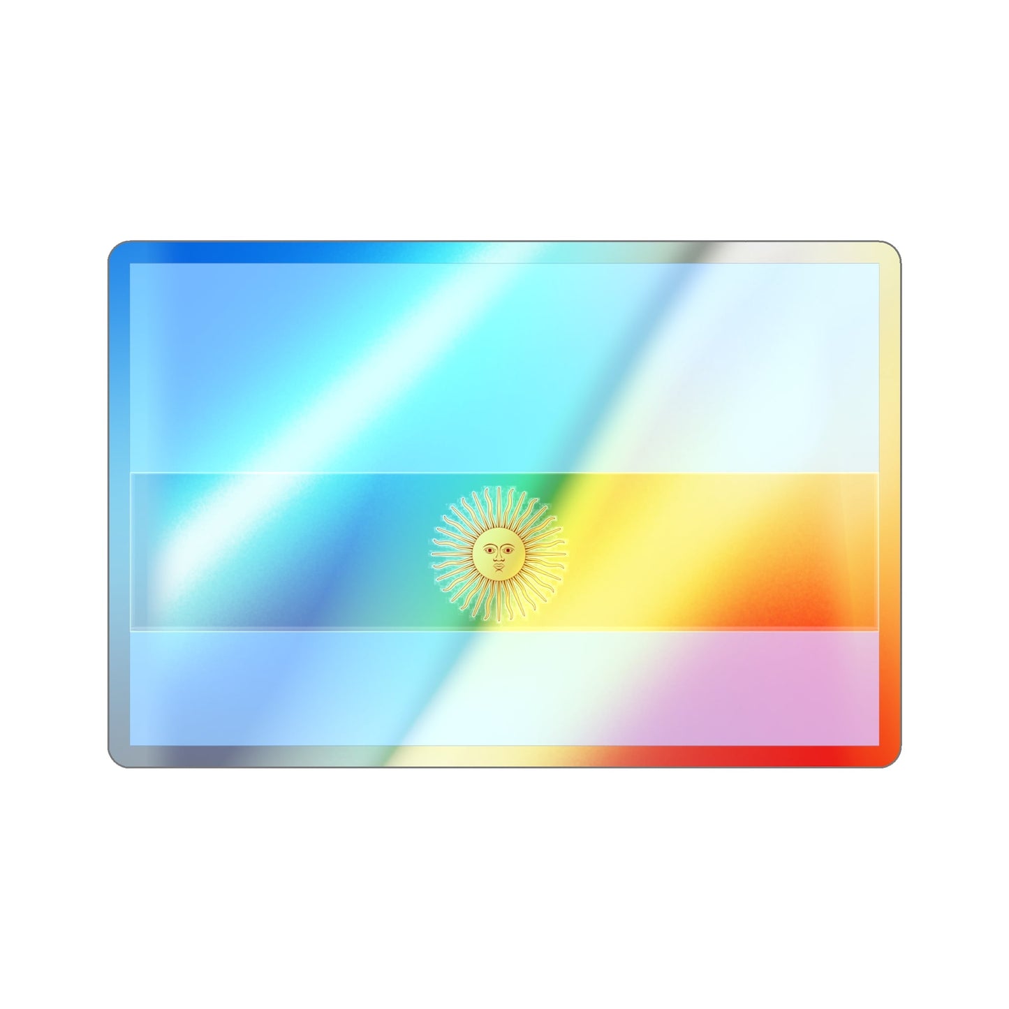 Flag de Marina Argentina 1818 Holographic STICKER Die-Cut Vinyl Decal-4 Inch-The Sticker Space