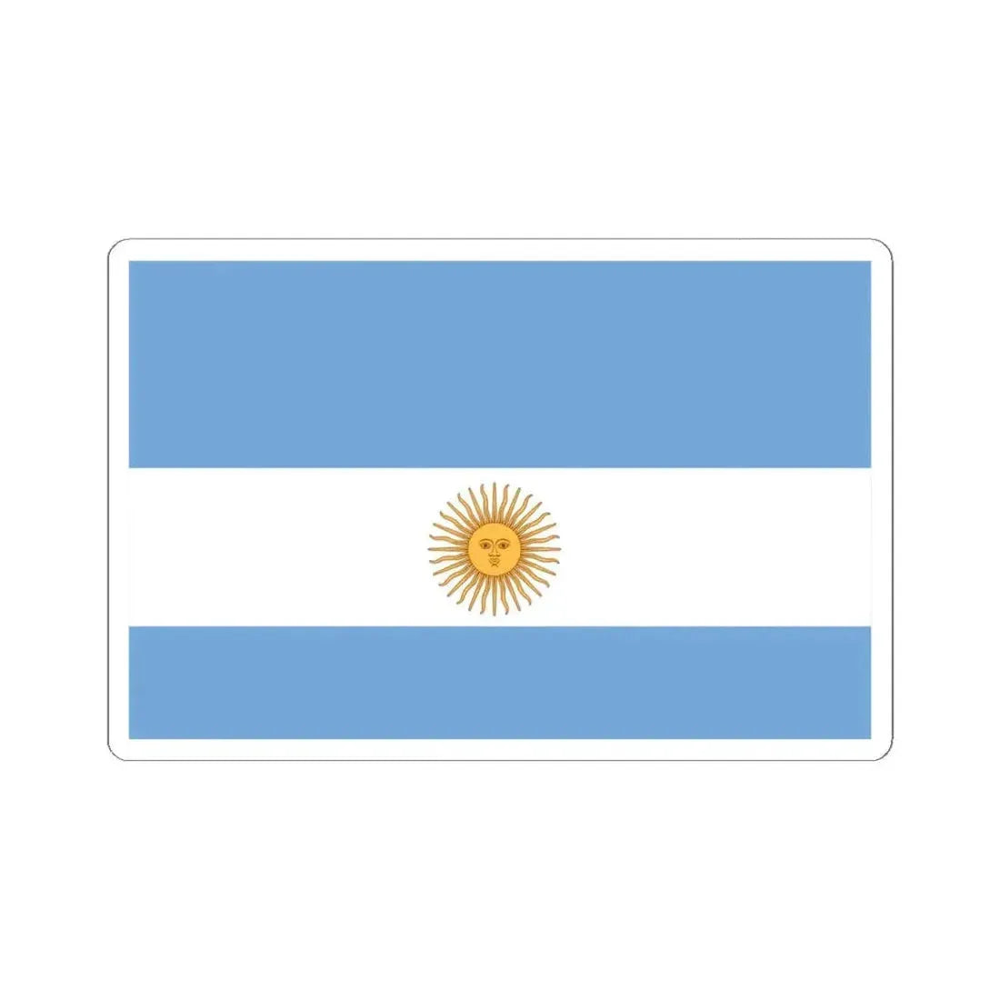 Flag de Marina Argentina 1818 - STICKER Vinyl Kiss-Cut Decal 4 Inch White - The Sticker Space
