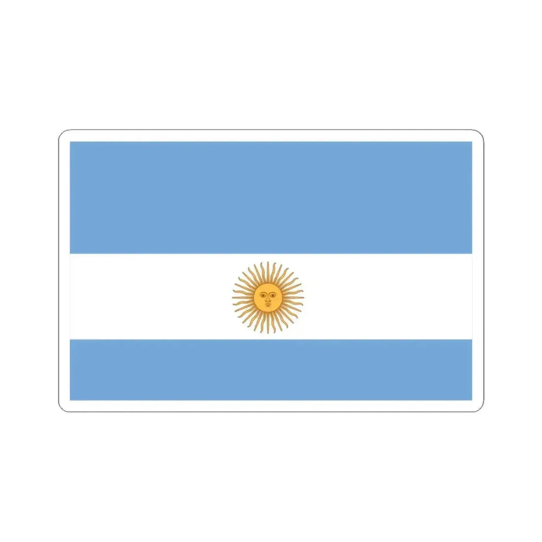 Flag de Marina Argentina 1818 - STICKER Vinyl Kiss-Cut Decal 6 Inch White - The Sticker Space