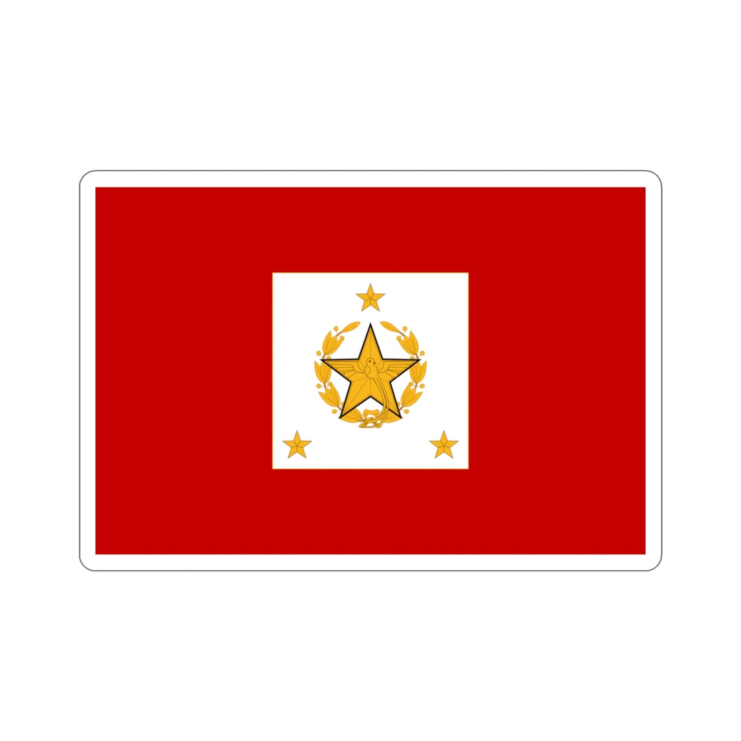 Flag for the Chief of the General Staff (Guatemala) STICKER Vinyl Die-Cut Decal-3 Inch-The Sticker Space