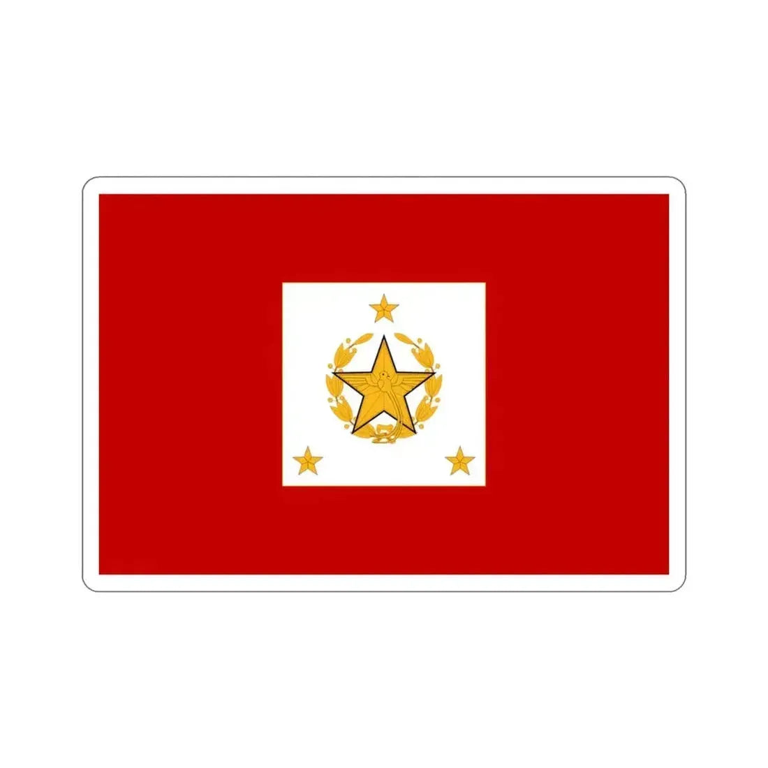 Flag for the Chief of the General Staff (Guatemala) STICKER Vinyl Die-Cut Decal 3 Inch - The Sticker Space