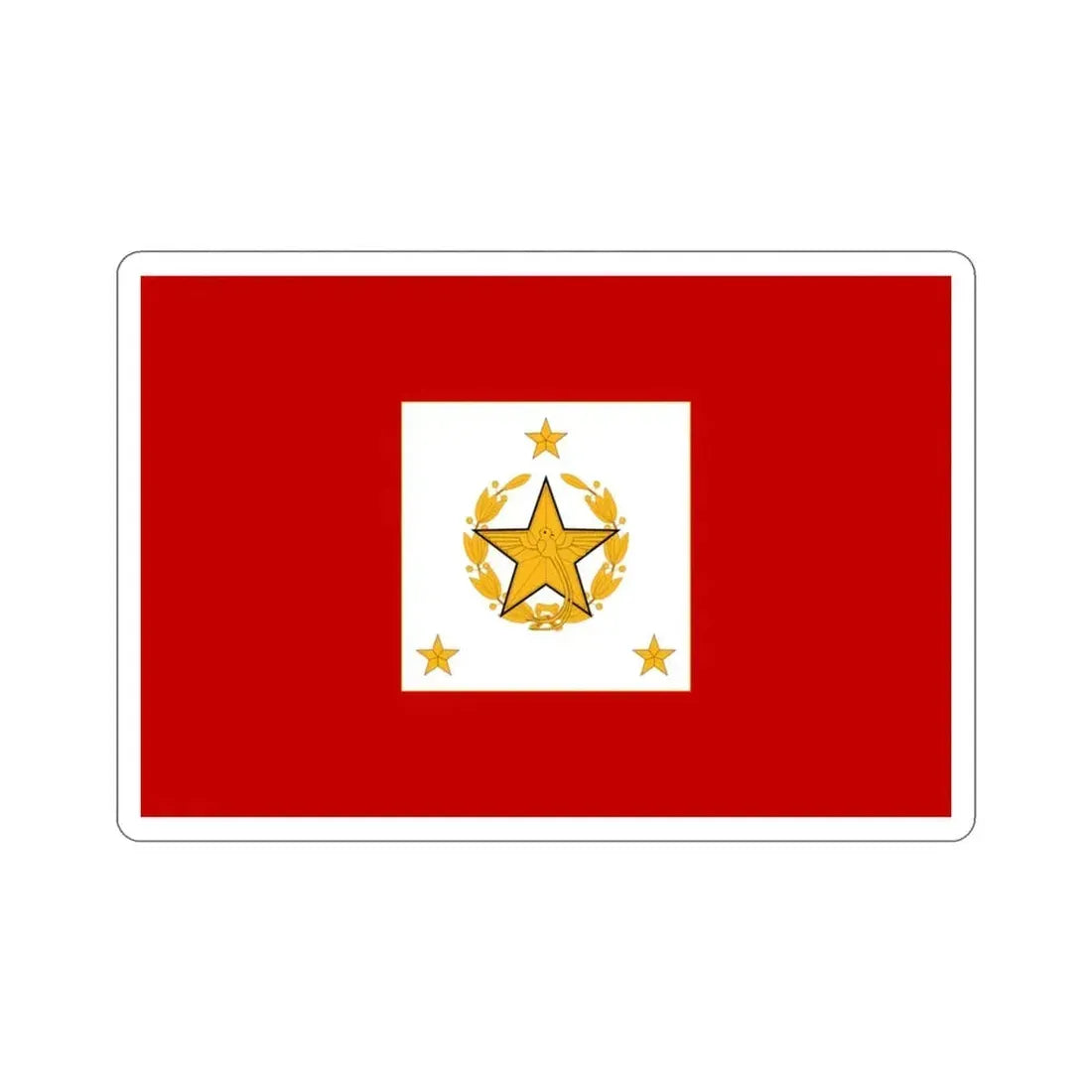Flag for the Chief of the General Staff (Guatemala) STICKER Vinyl Die-Cut Decal 3 Inch - The Sticker Space