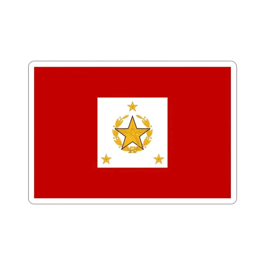 Flag for the Chief of the General Staff (Guatemala) STICKER Vinyl Die-Cut Decal 4 Inch - The Sticker Space