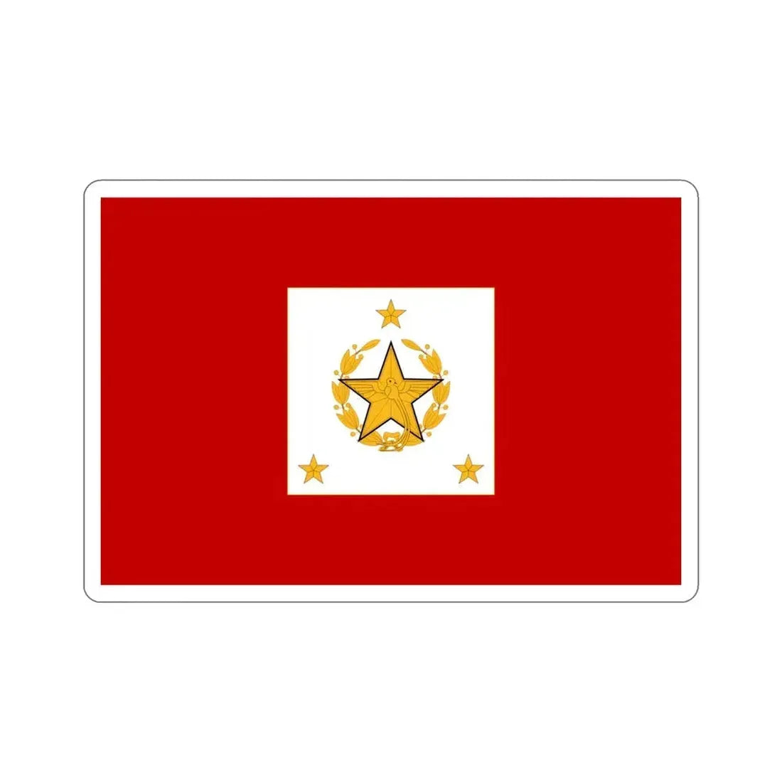 Flag for the Chief of the General Staff (Guatemala) STICKER Vinyl Die-Cut Decal 4 Inch - The Sticker Space