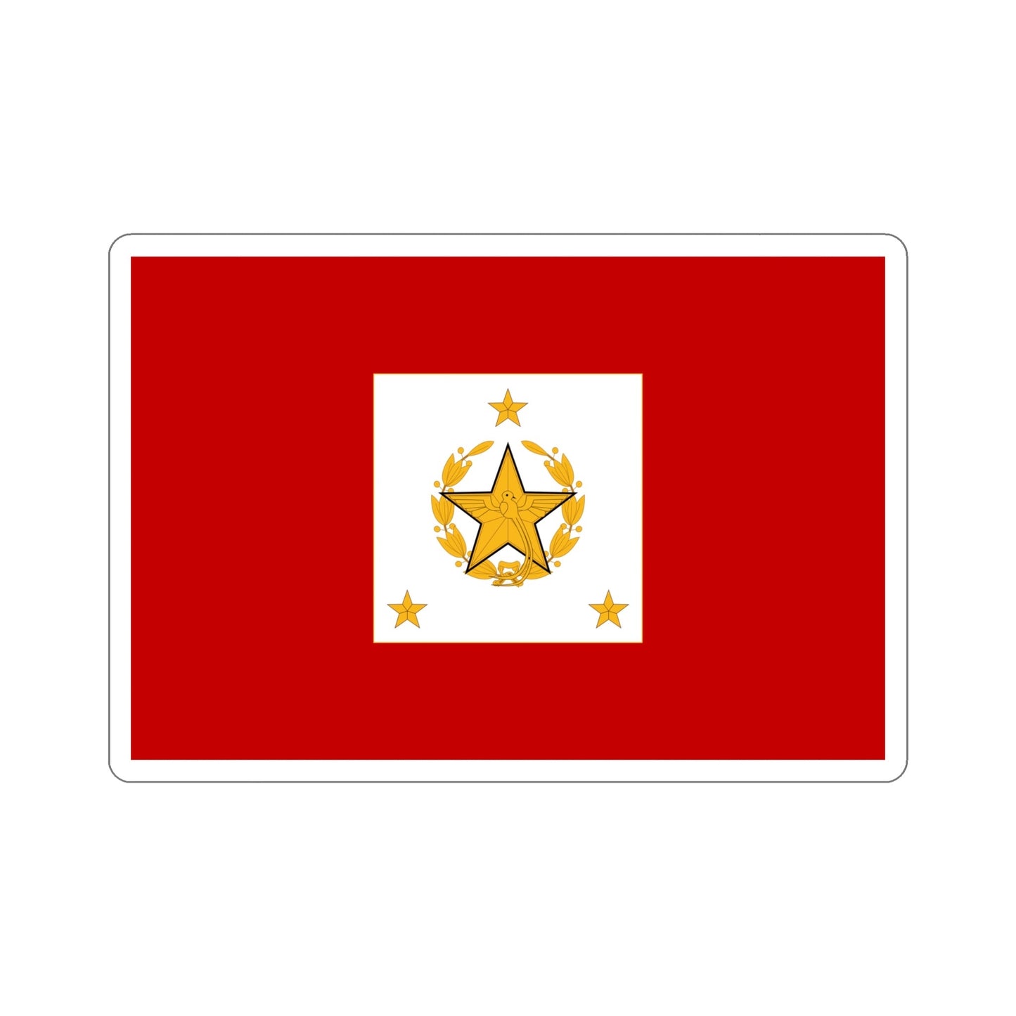 Flag for the Chief of the General Staff (Guatemala) STICKER Vinyl Die-Cut Decal-6 Inch-The Sticker Space
