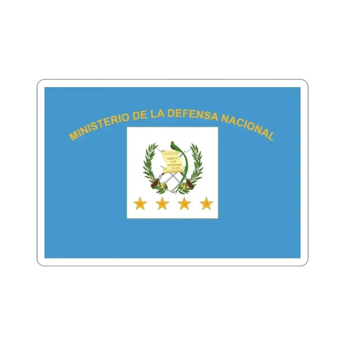 Flag for the Minister of Defence (Guatemala) STICKER Vinyl Die-Cut Decal 2 Inch - The Sticker Space