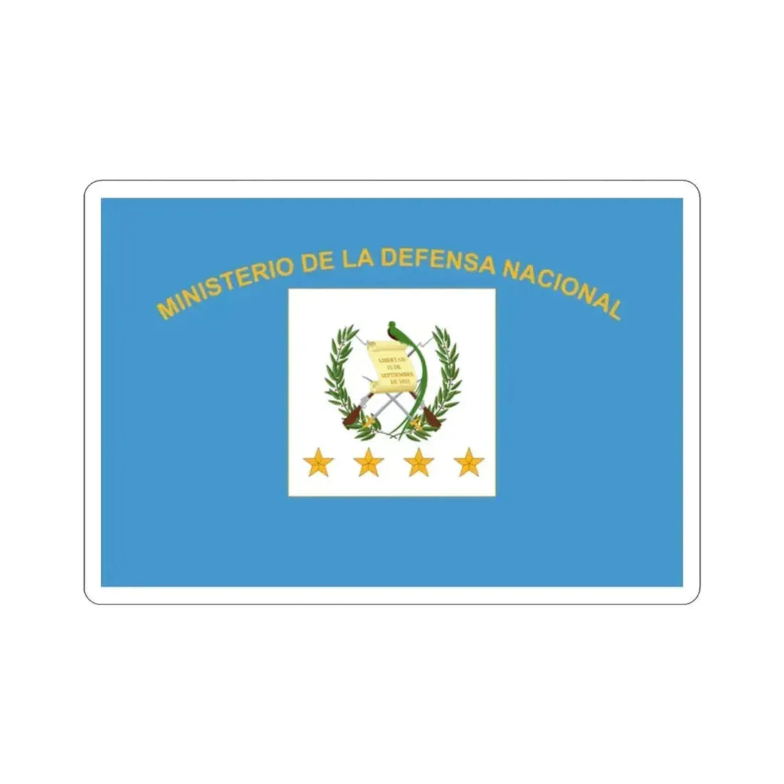 Flag for the Minister of Defence (Guatemala) STICKER Vinyl Die-Cut Decal 2 Inch - The Sticker Space