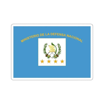 Flag for the Minister of Defence (Guatemala) STICKER Vinyl Die-Cut Decal 4 Inch - The Sticker Space