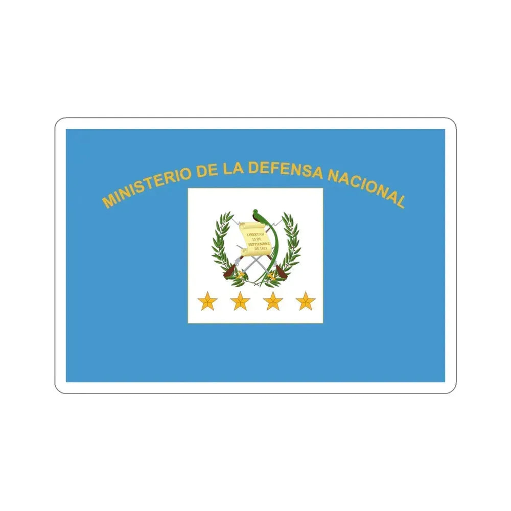 Flag for the Minister of Defence (Guatemala) STICKER Vinyl Die-Cut Decal 5 Inch - The Sticker Space