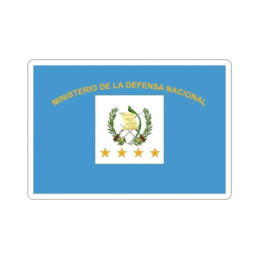 Flag for the Minister of Defence (Guatemala) STICKER Vinyl Die-Cut Decal 6 Inch - The Sticker Space