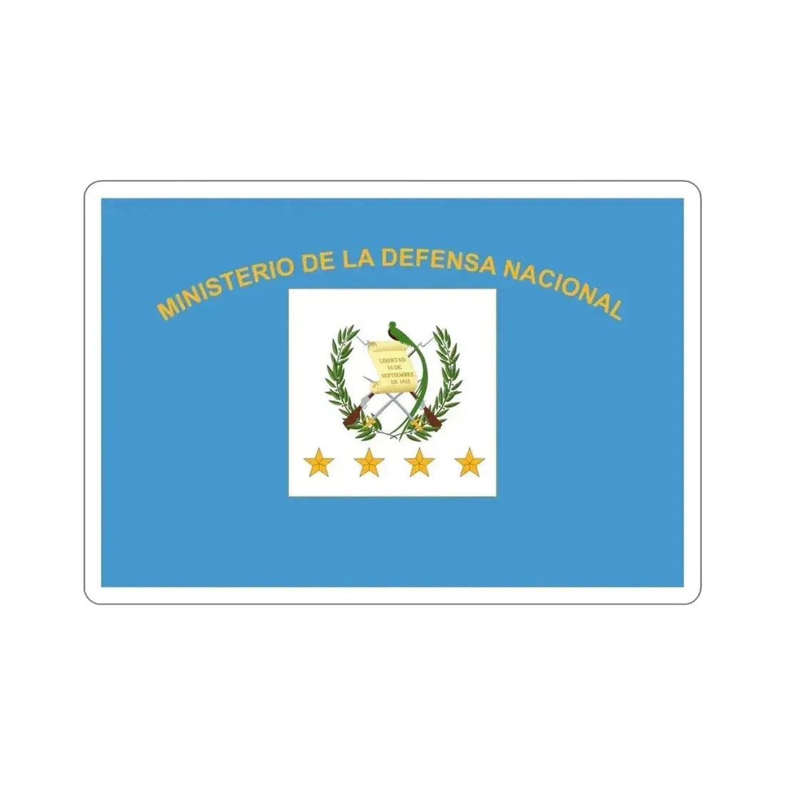 Flag for the Minister of Defence (Guatemala) STICKER Vinyl Die-Cut Decal - The Sticker Space