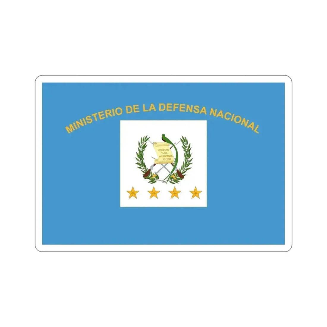Flag for the Minister of Defence (Guatemala) STICKER Vinyl Die-Cut Decal - The Sticker Space