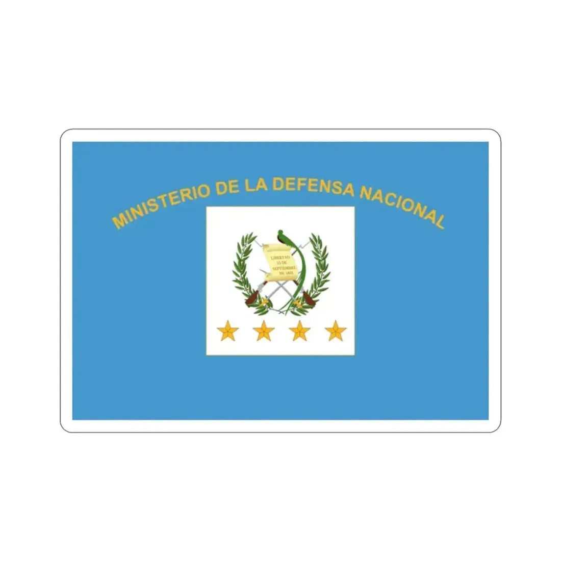 Flag for the Minister of Defence (Guatemala) STICKER Vinyl Die-Cut Decal - The Sticker Space