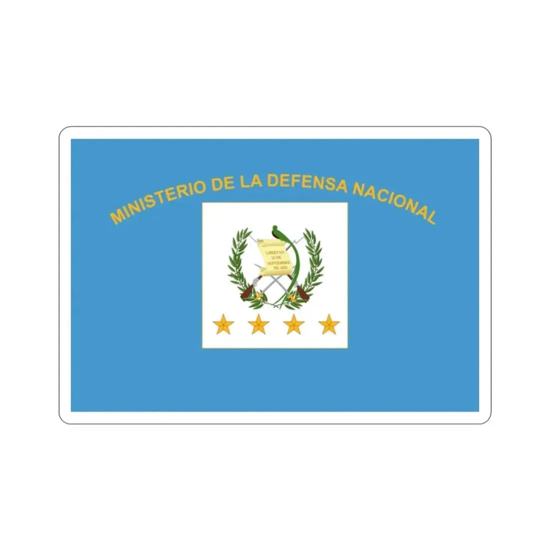 Flag for the Minister of Defence (Guatemala) STICKER Vinyl Die-Cut Decal - The Sticker Space