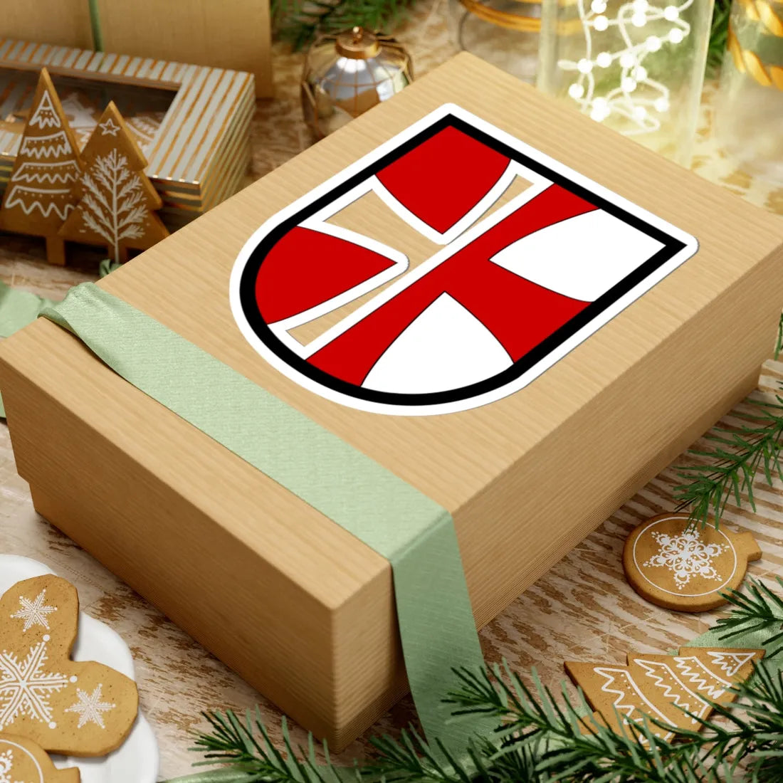 Flag from St. Florian (Austria) (Coat of Arms) STICKER Vinyl Kiss-Cut Decal - The Sticker Space
