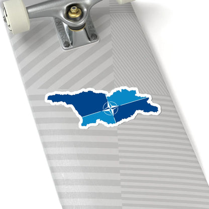 Flag map Georgia-NATO (Georgia) STICKER Vinyl Kiss-Cut Decal - The Sticker Space