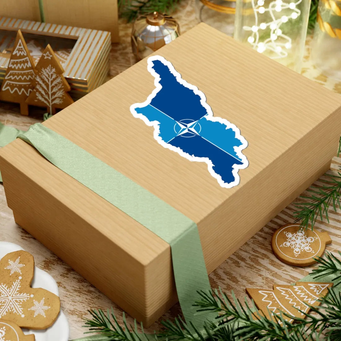 Flag map Georgia-NATO (Georgia) STICKER Vinyl Kiss-Cut Decal - The Sticker Space