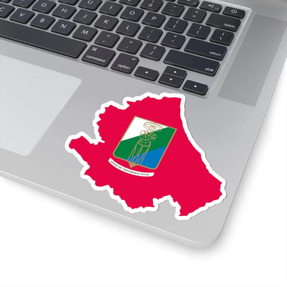 Flag map of Abruzzo (Italy) STICKER Vinyl Kiss-Cut Decal - The Sticker Space