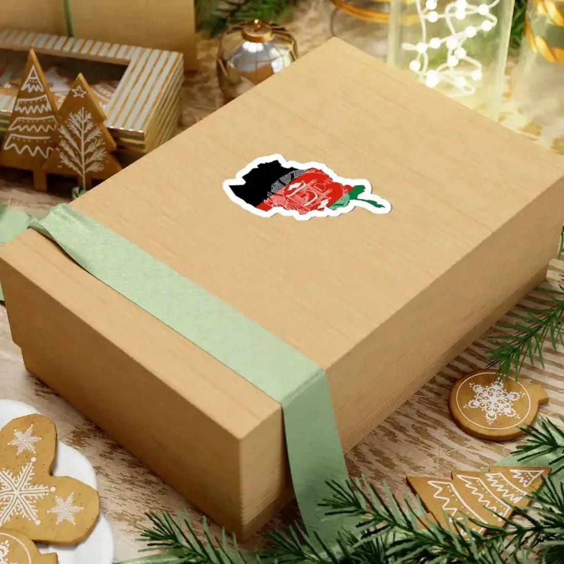 Flag map of Afghanistan 2004-2021 (Afghanistan) STICKER Vinyl Kiss-Cut Decal - The Sticker Space