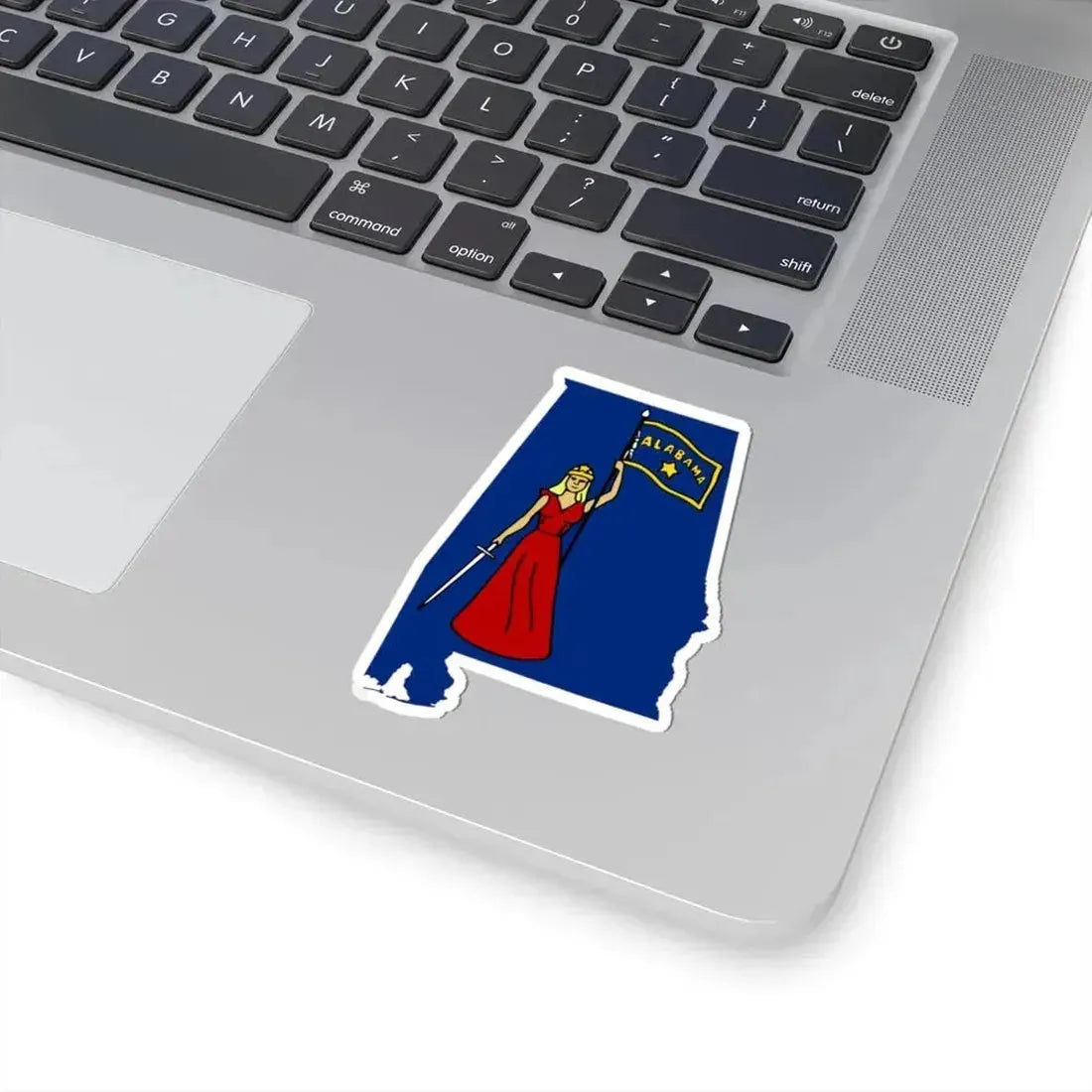 Flag-map of Alabama 1861 (United States) STICKER Vinyl Kiss-Cut Decal - The Sticker Space