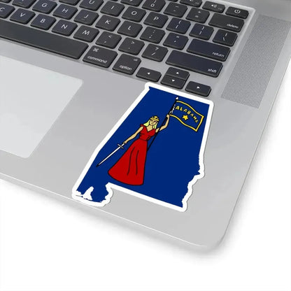 Flag-map of Alabama 1861 (United States) STICKER Vinyl Kiss-Cut Decal - The Sticker Space